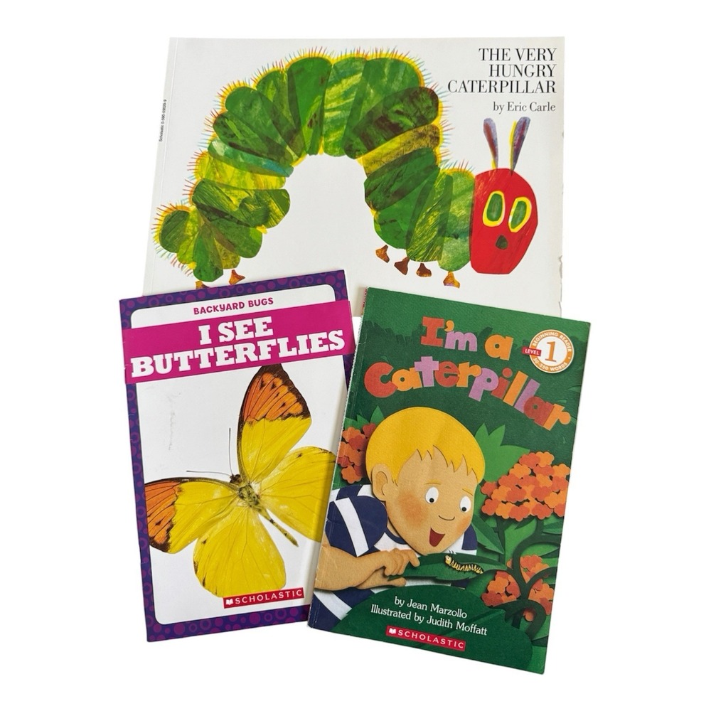 Scholastic Childrens Book Lot The Very Hungry Caterpillar I See Butterflies 3pc